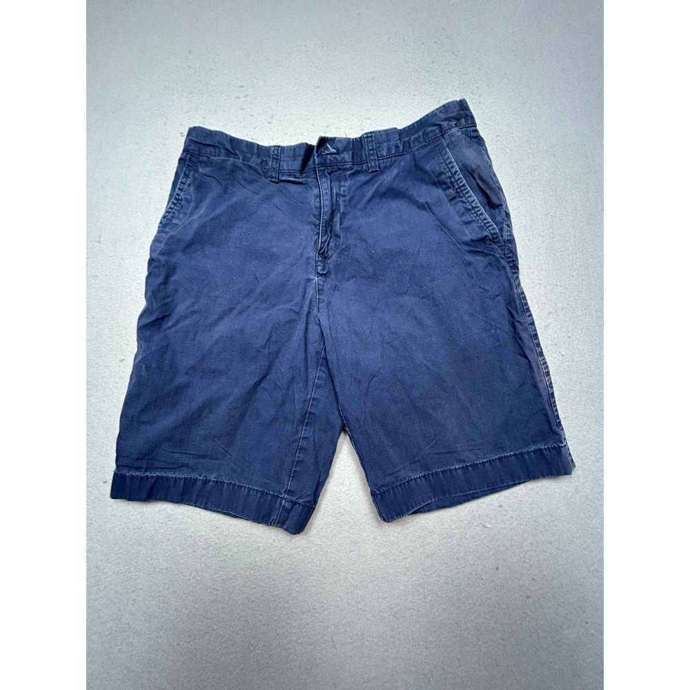 Tommy Hilfiger Chino Shorts Cotton Linen Navy Blue 32 Mens